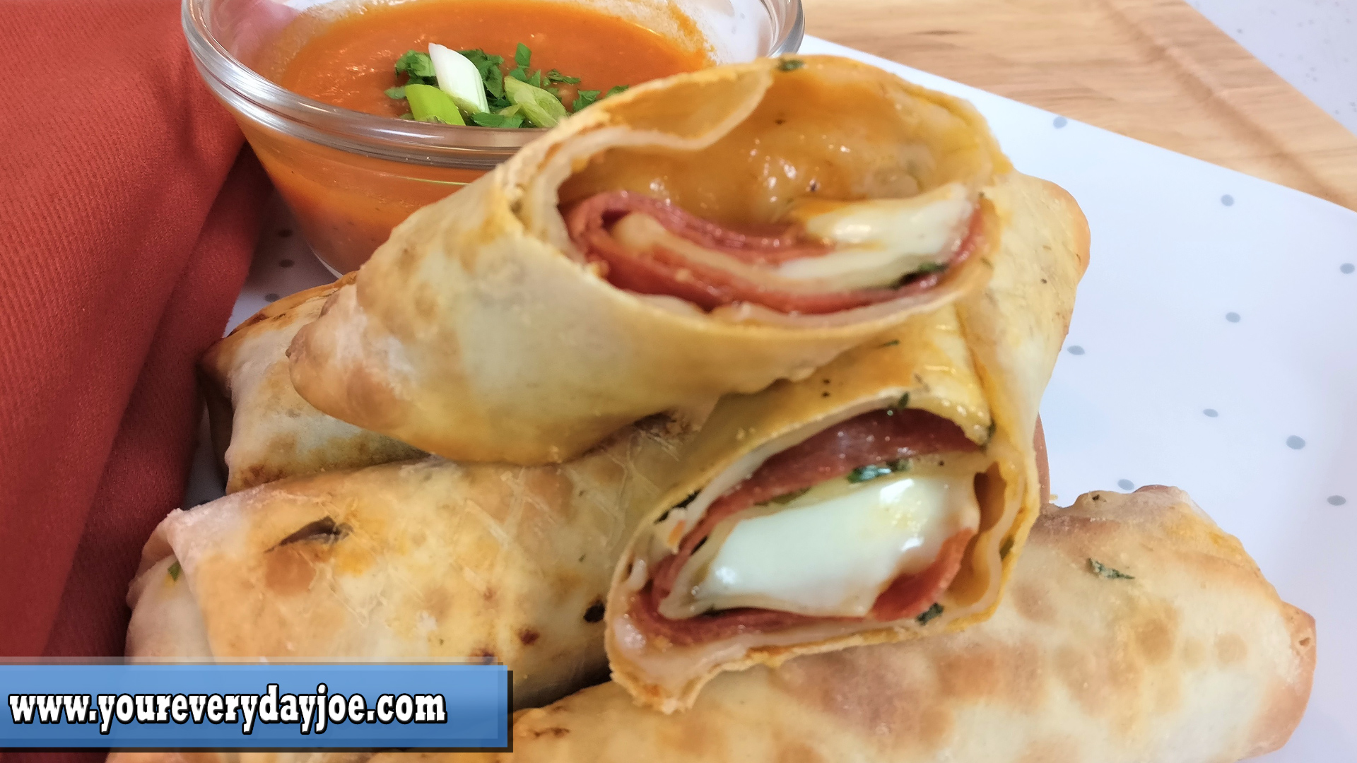 Air Fried Pizza Egg Rolls