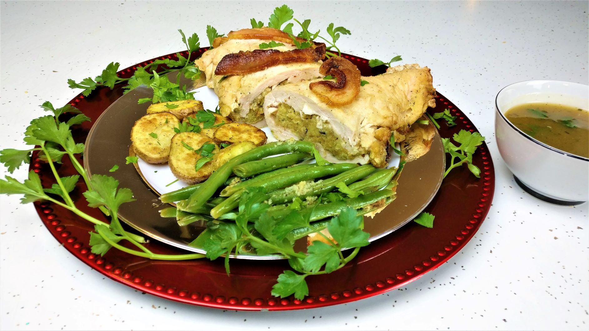 Stuffed Turkey Breast with Sides