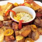 Air Fried Crispy Pork & Potato Hash with Hot Cherry Peppers